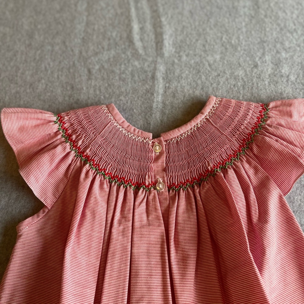 Pink Ruffled Smocked Sundress Watermelon - Picture 5 of 6